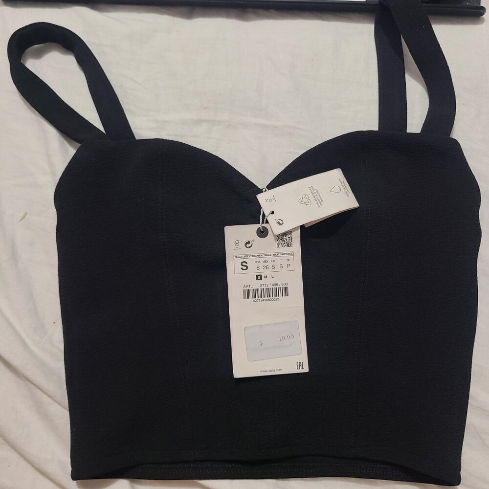 ZARA WOMEN CROP TOP SIZE S  2712/496/800 - Picture 2 of 2